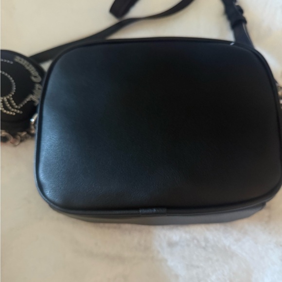 Juicy Couture Double Camera Crossbody Black Rhinestone Bling Spiderweb Halloween - Picture 6 of 9